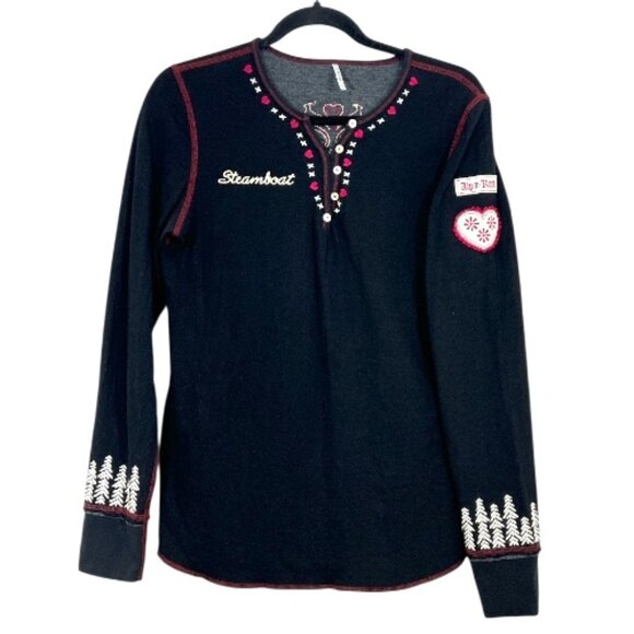 Alp N Rock Steamboat LS Henley Black Size 4 - Picture 1 of 5